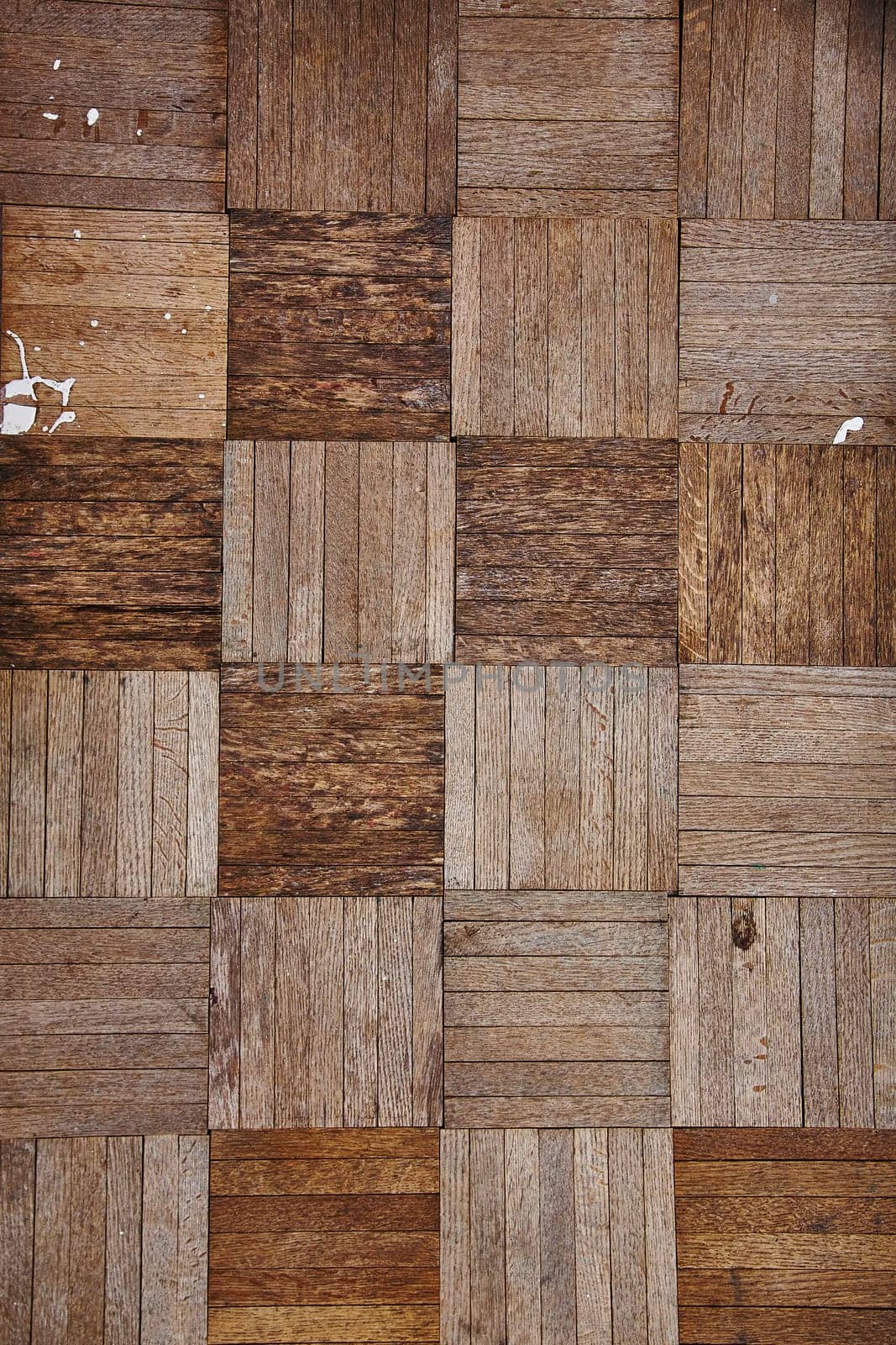 Diverse and elegant wooden floor with unique textures and tones, showcasing meticulous craftsmanship. Perfect for interior design and architectural concepts.