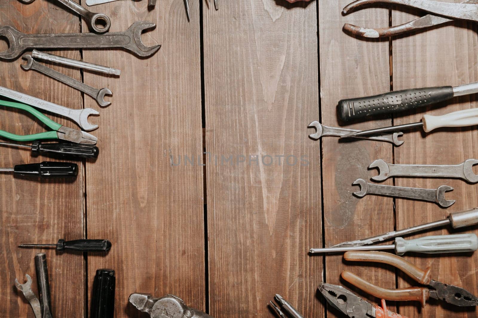 tools for repair knives hammers keys pliers by Simakov