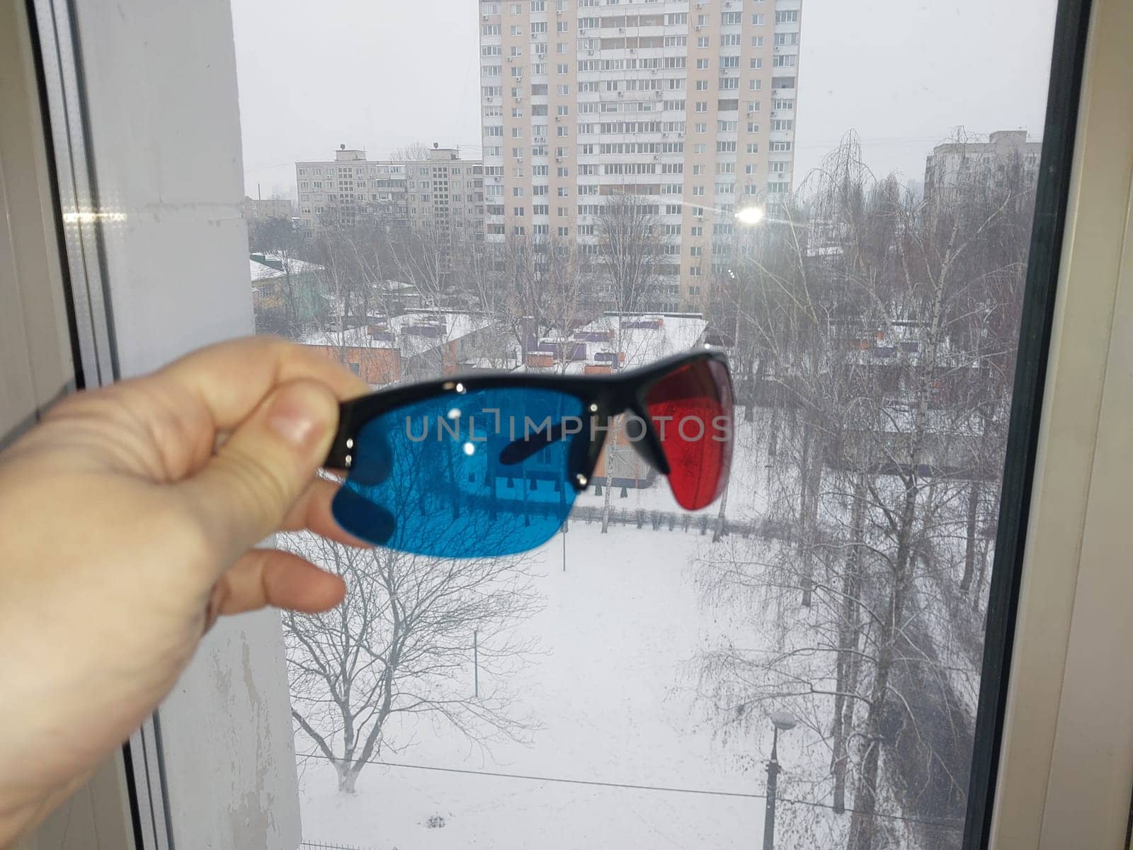 VR glasses anaglyph red and blue glasses by architectphd