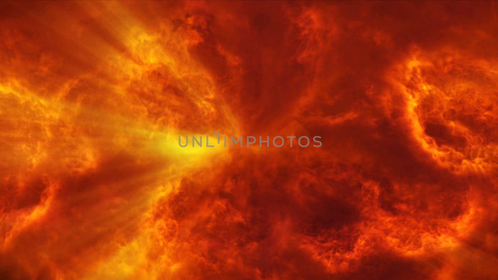 fire flame explosion in space, abstract illustration