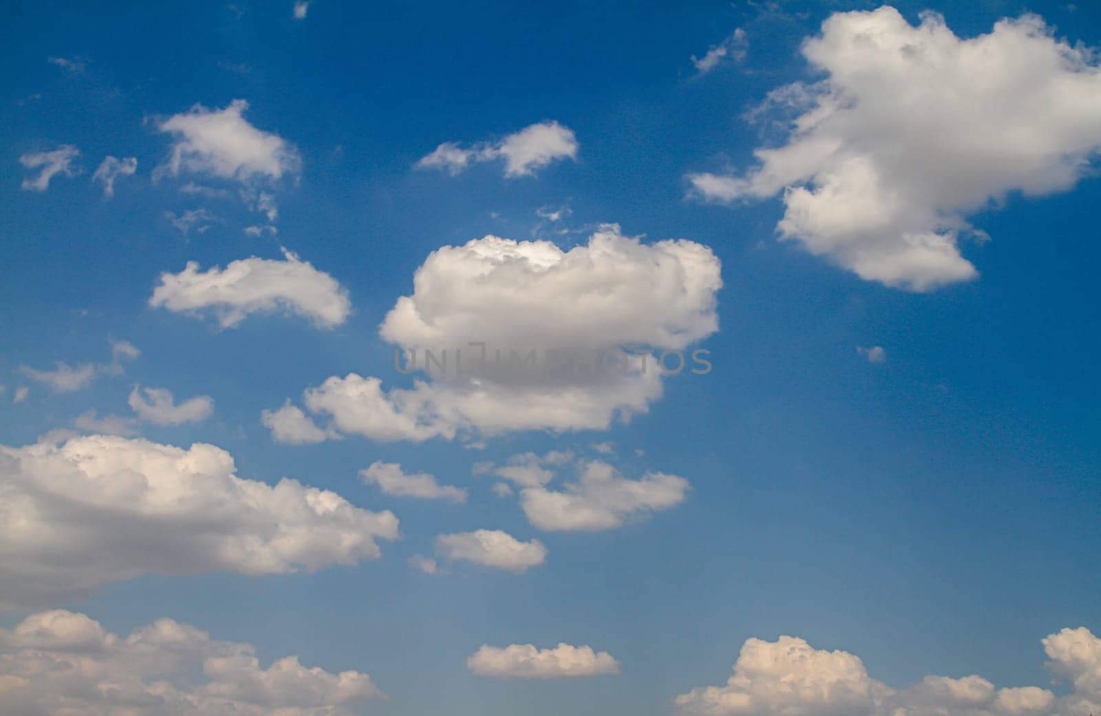 Beautiful blue sky and clouds natural background by alex_nako