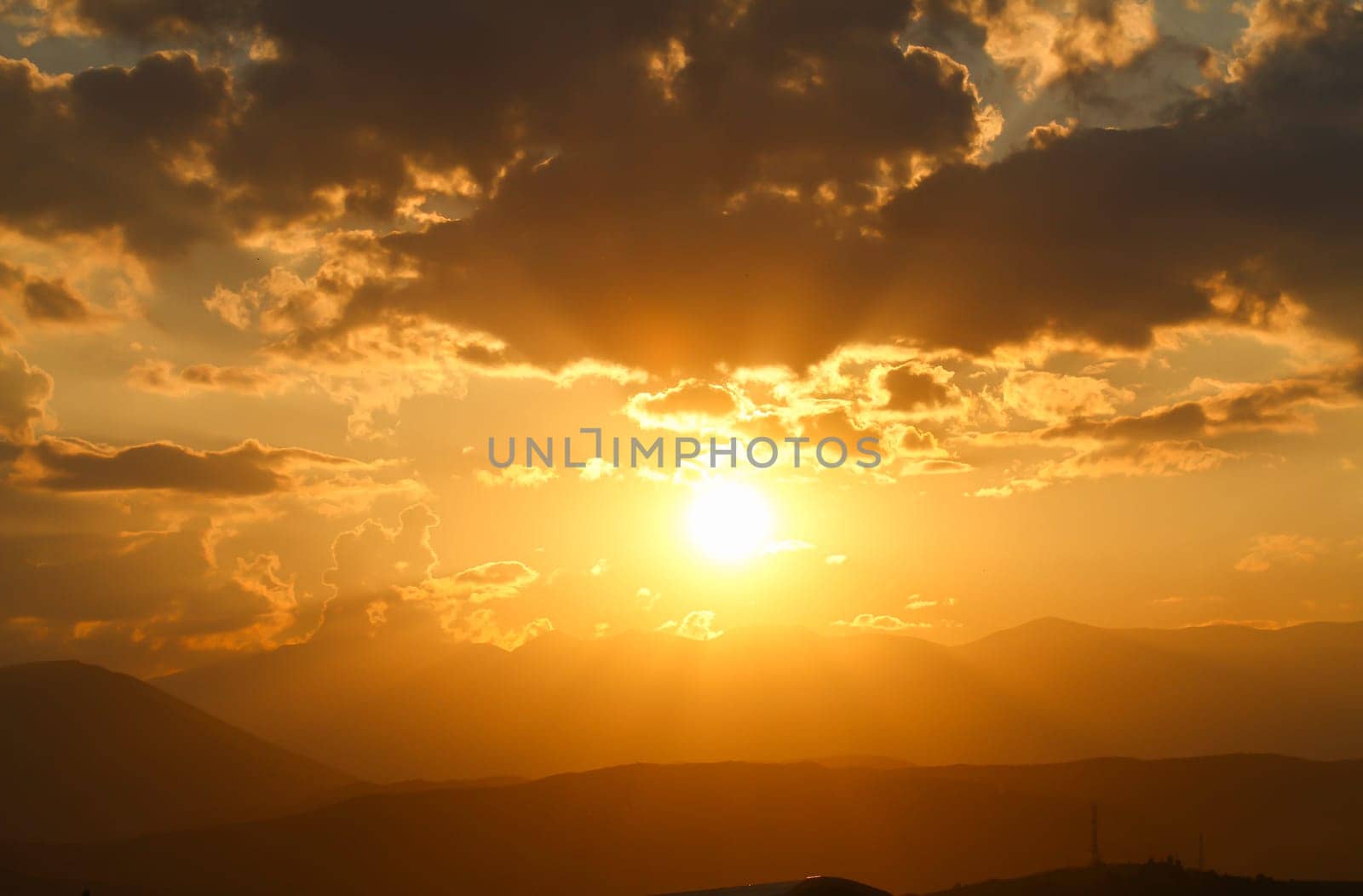 beautiful golden sunset sky landscape by alex_nako