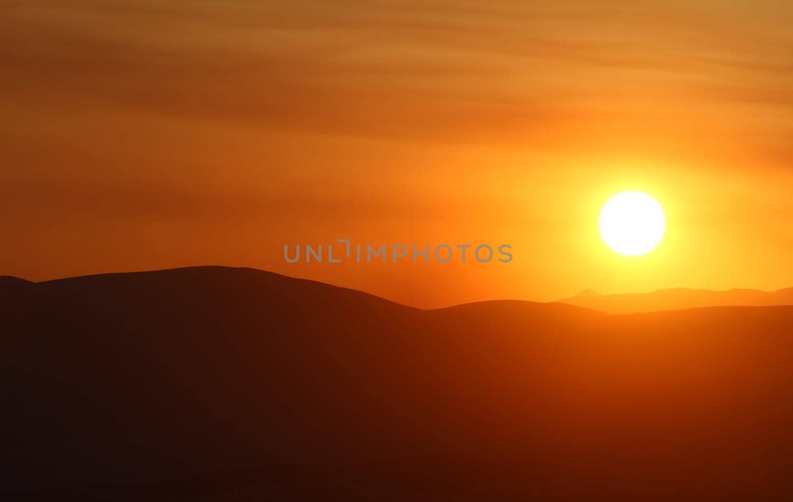 beautiful golden sunset sky landscape, natural background