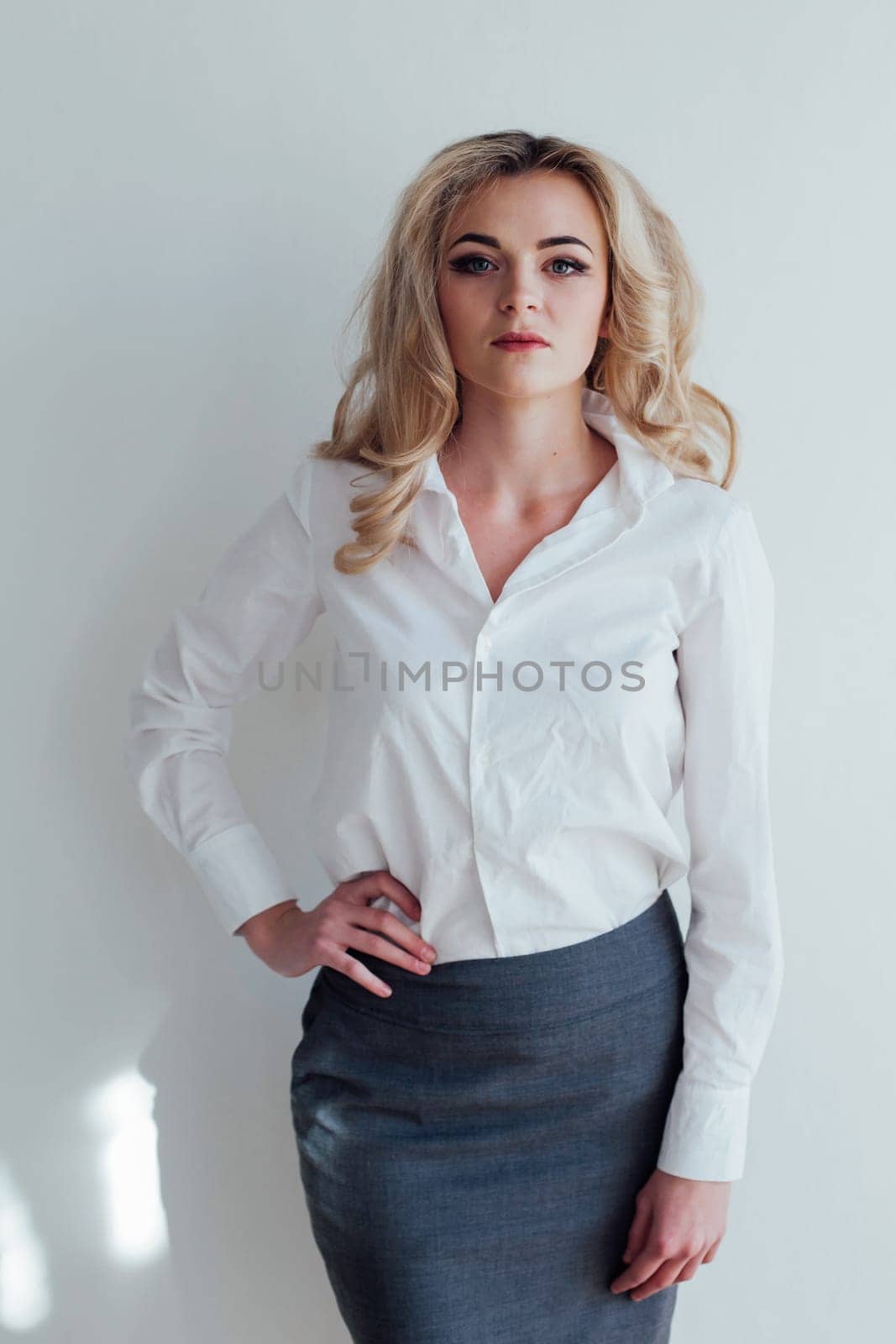 Portrait of business woman in business suit by Simakov