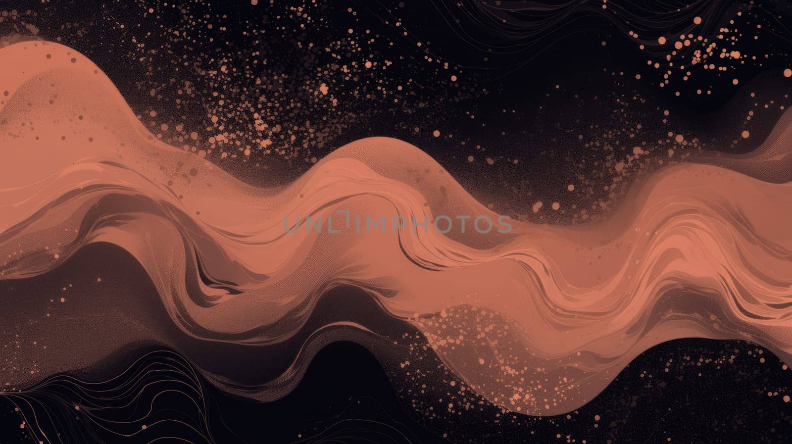 Digital texture, shimmer and sparkles, black and peach colors. by OlgaGubskaya