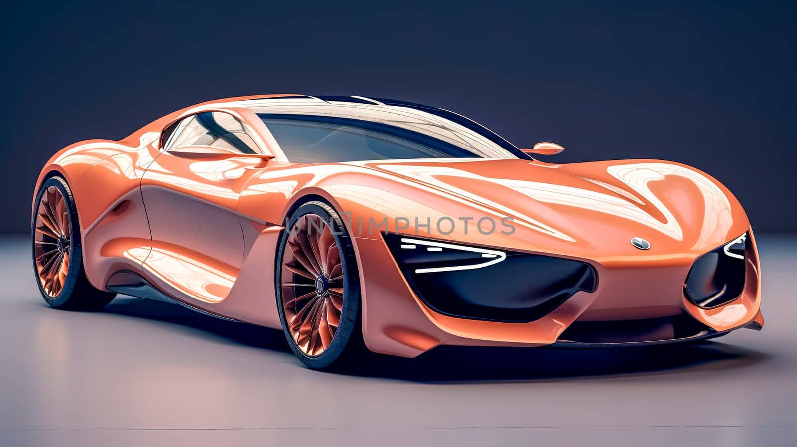 2024 peach color luxury sport car, banner by Edophoto