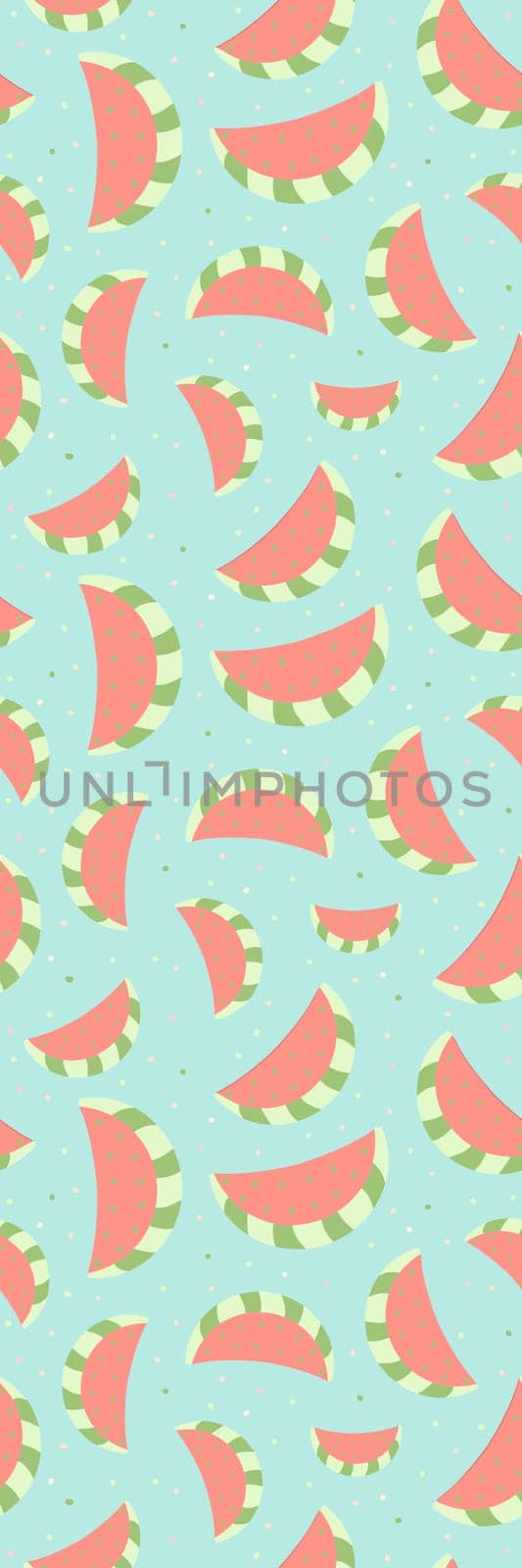 Bright printable bookmark with Watermelon pattern