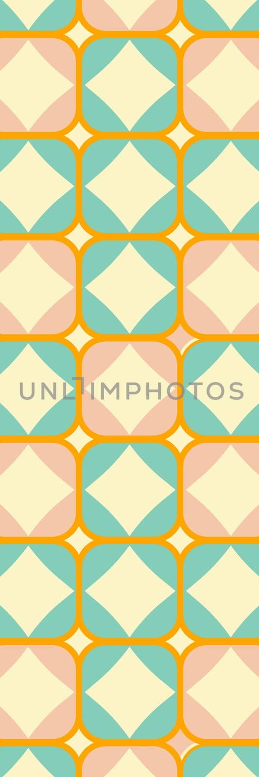 Retro vintage bookmark with geometrical pattern