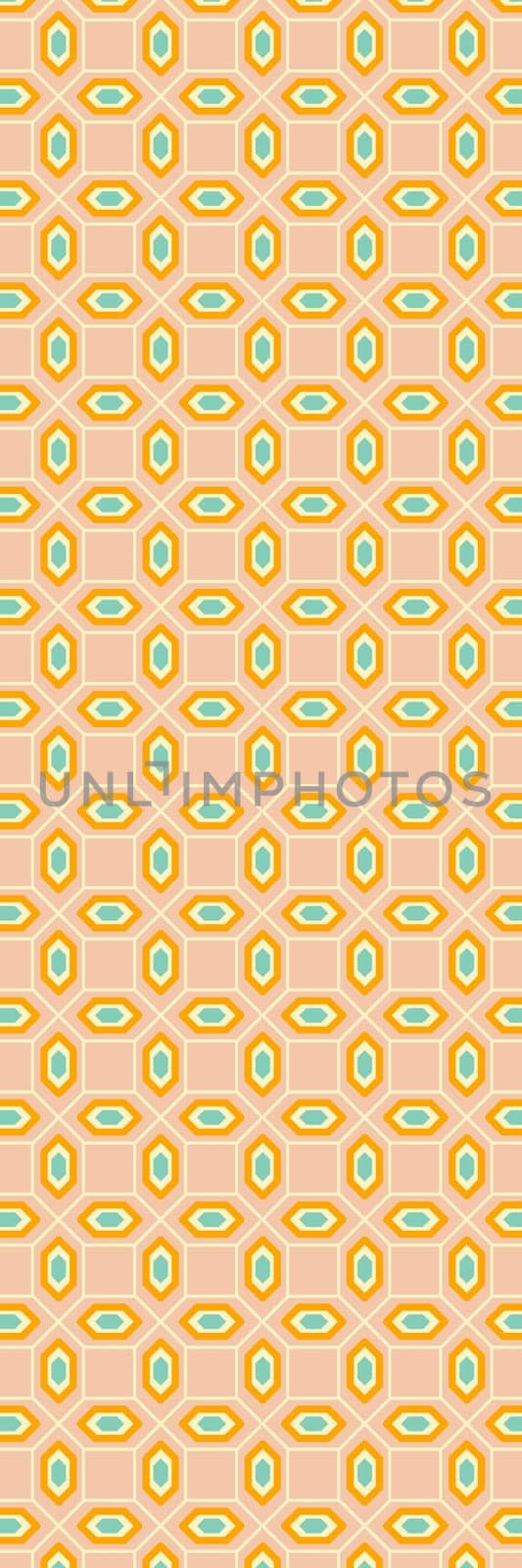 Retro vintage bookmark with geometrical pattern