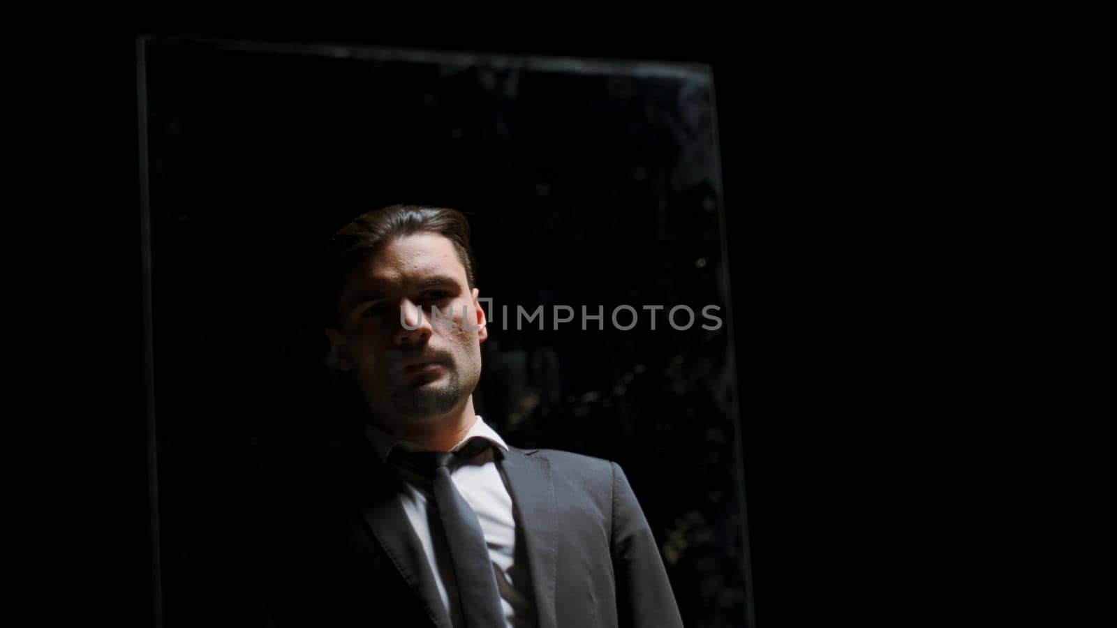Theatrical production. Stock footage. A dark room with various accessories for the theater and actors. High quality 4k footage