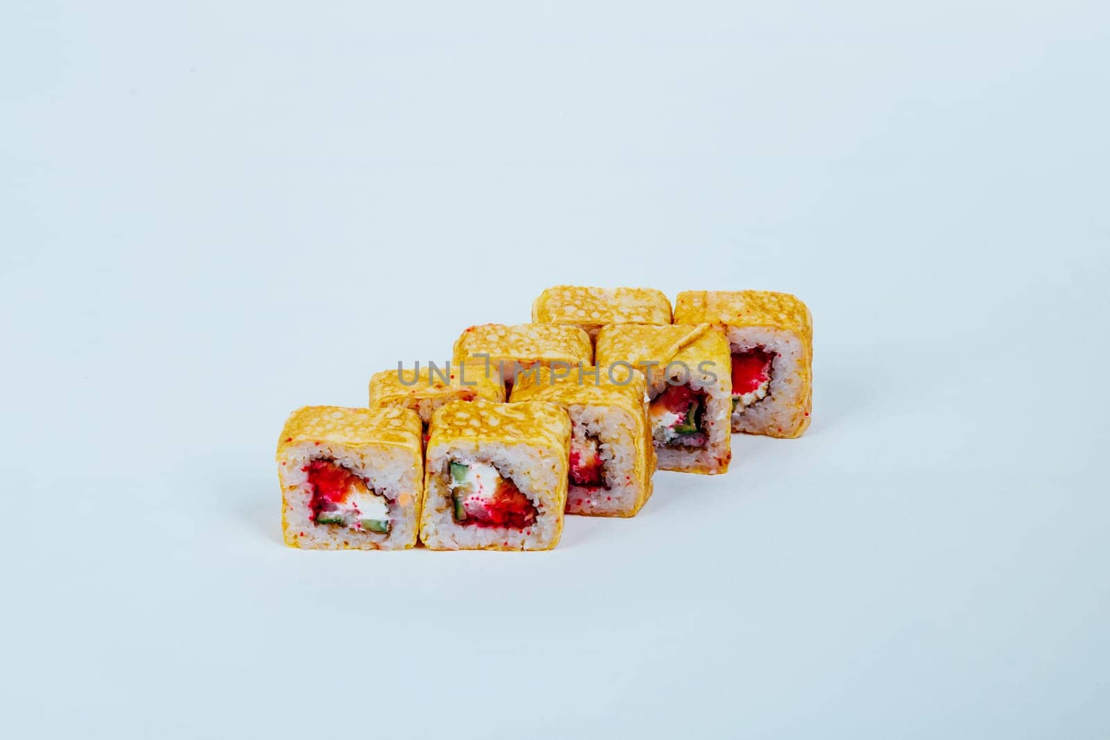 Sushi rolls Japanese food restaurant fish rice by Simakov
