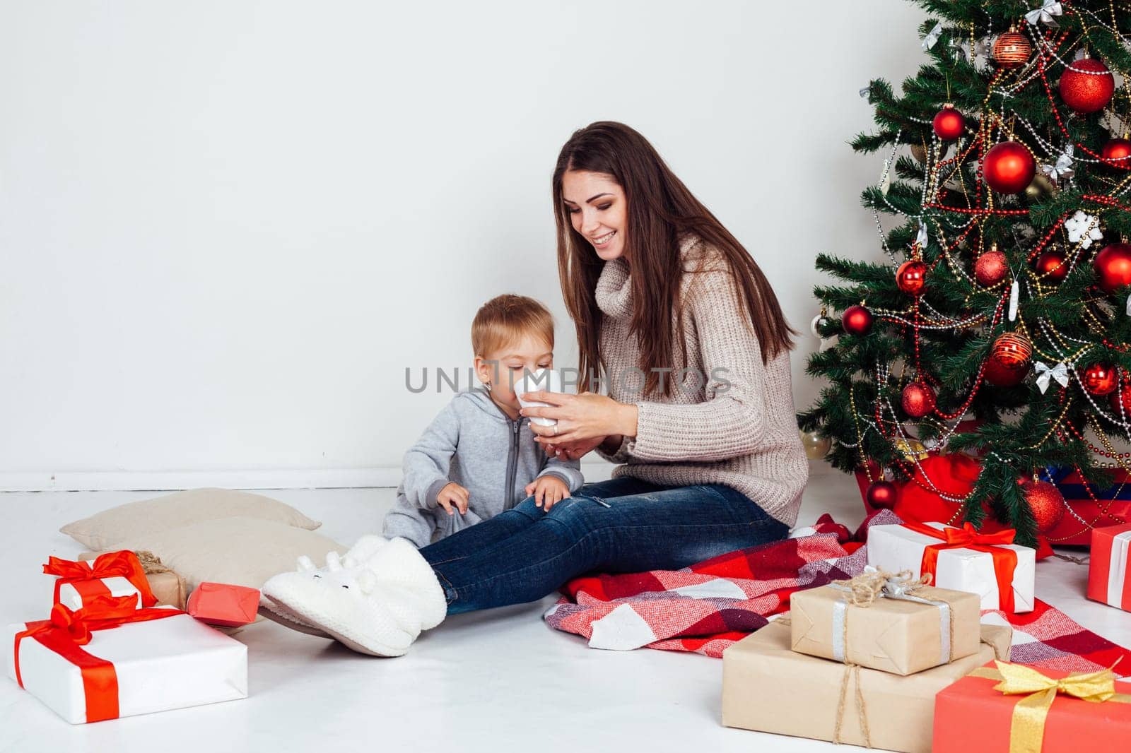 mother and son new year Christmas gifts 1