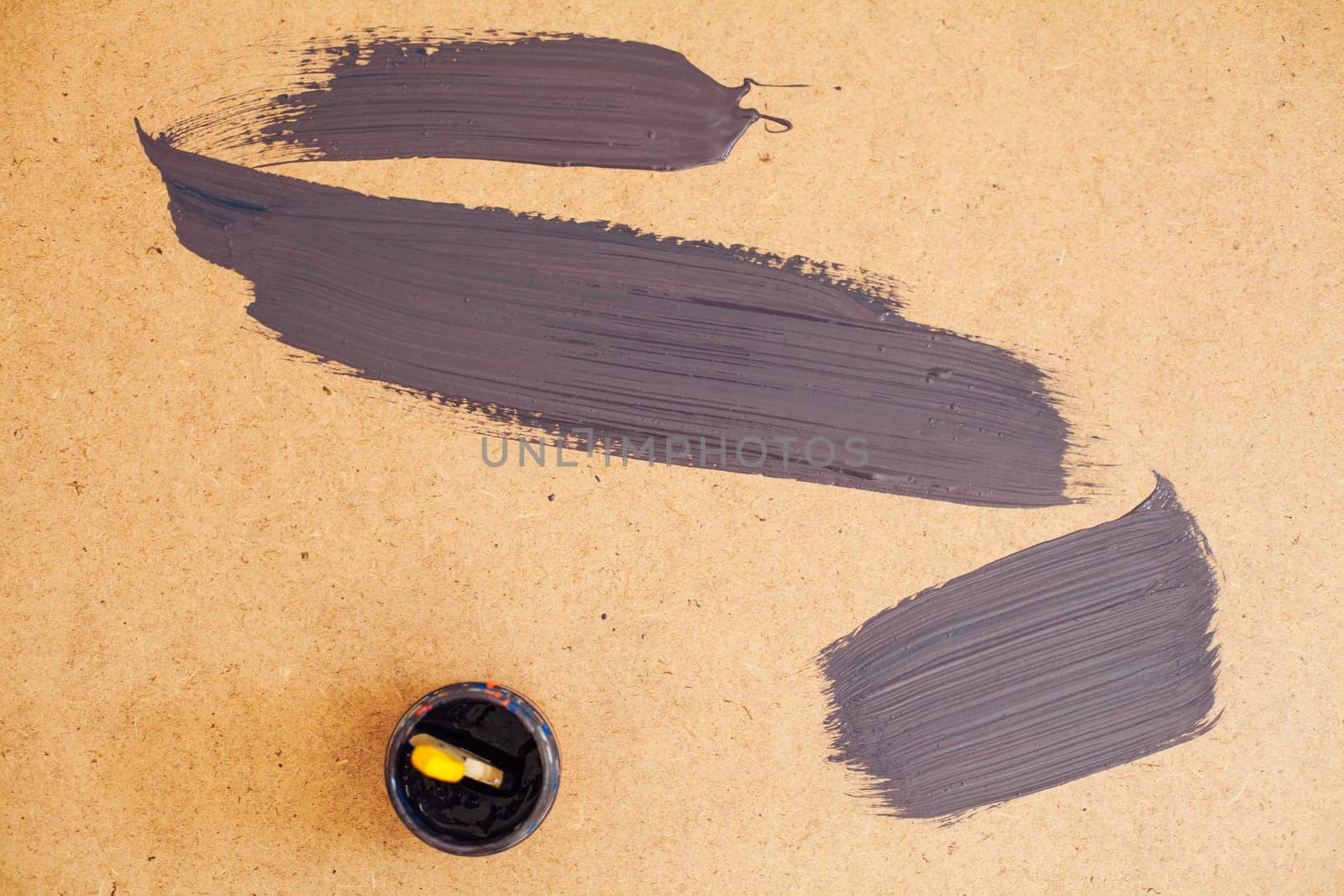 smears of brown paint brush artist background