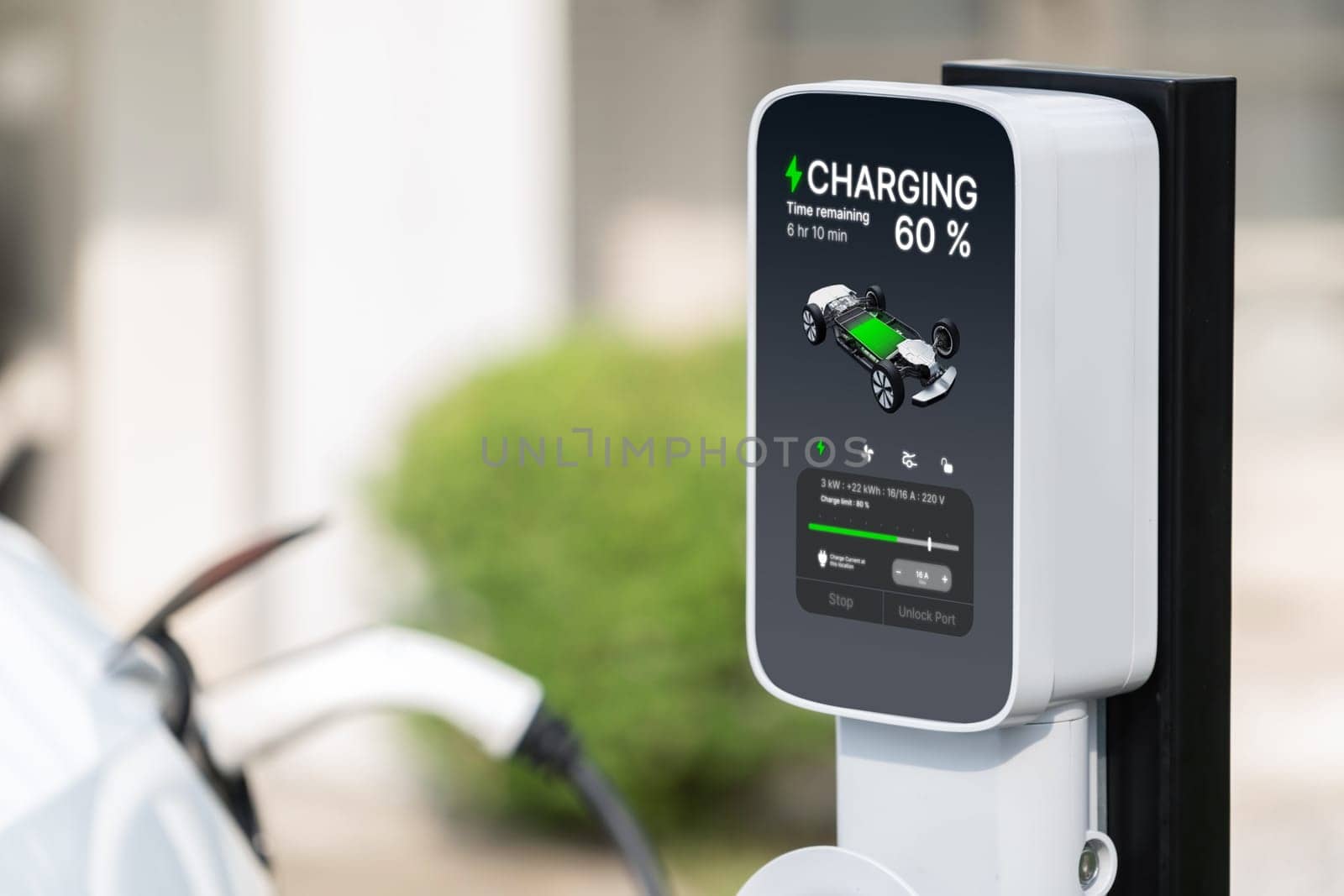 Electric vehicle technology utilized to home charging station. Synchronos by biancoblue