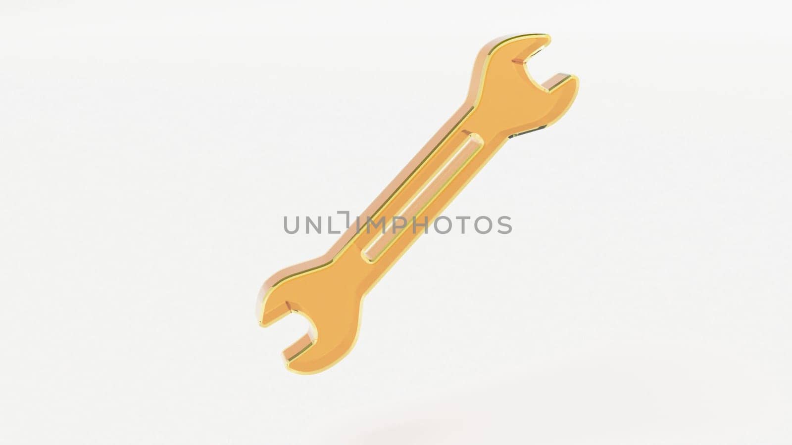 Color glass wrench plumb intro 3d render by Zozulinskyi