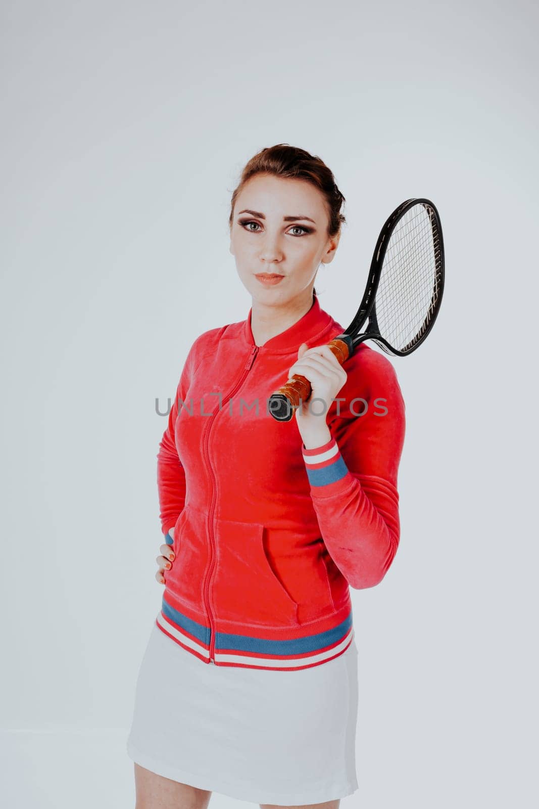 girl playing in the tennis racket sports 1