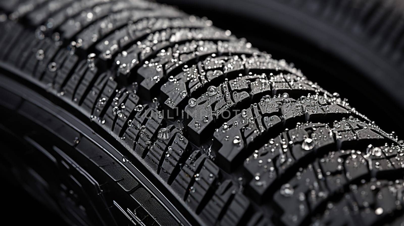 closeup of car tires in automobile store.