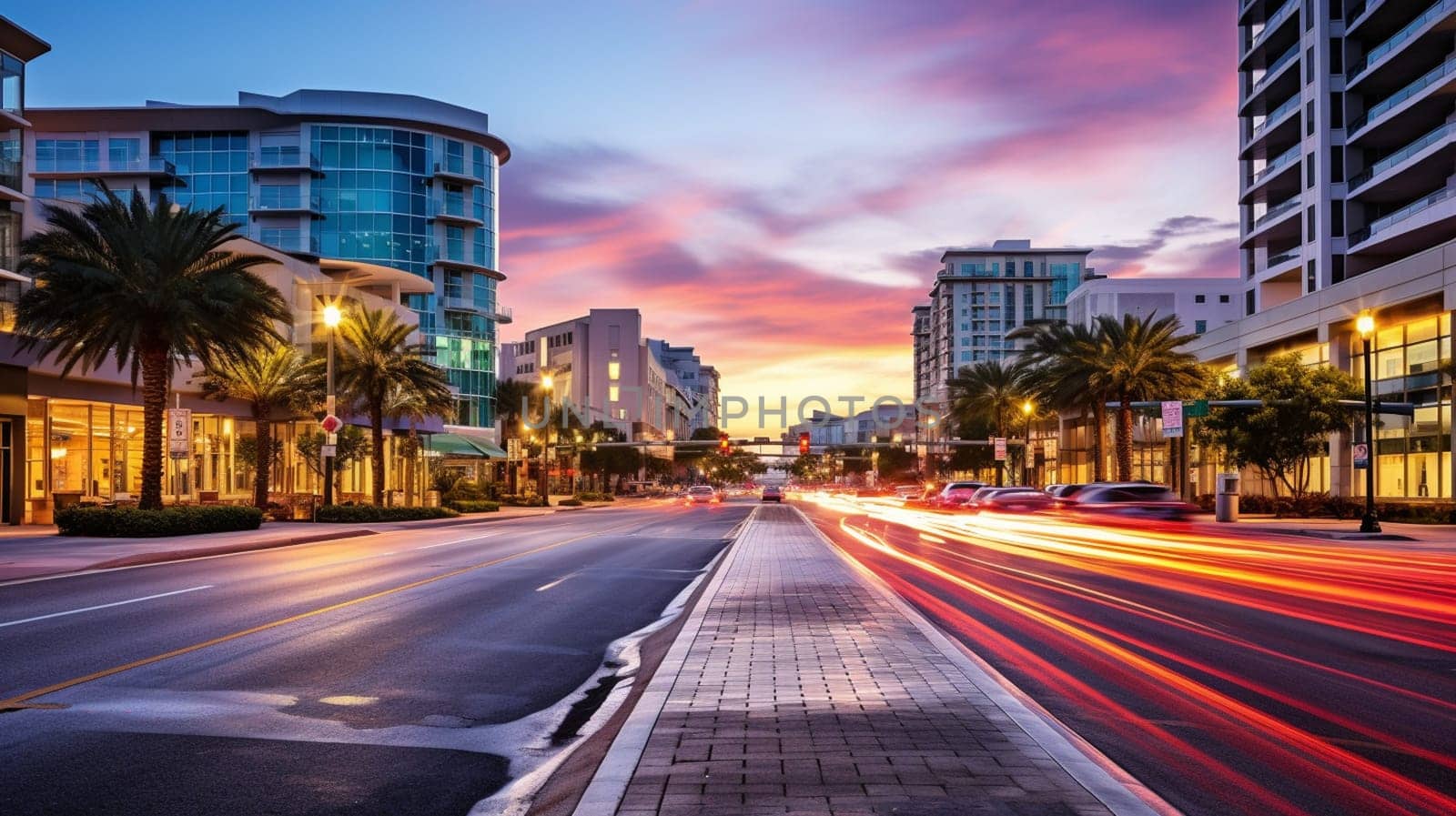 a city crossing with a semaphore on blurred background with cars in the evening streets, red light by Andelov13