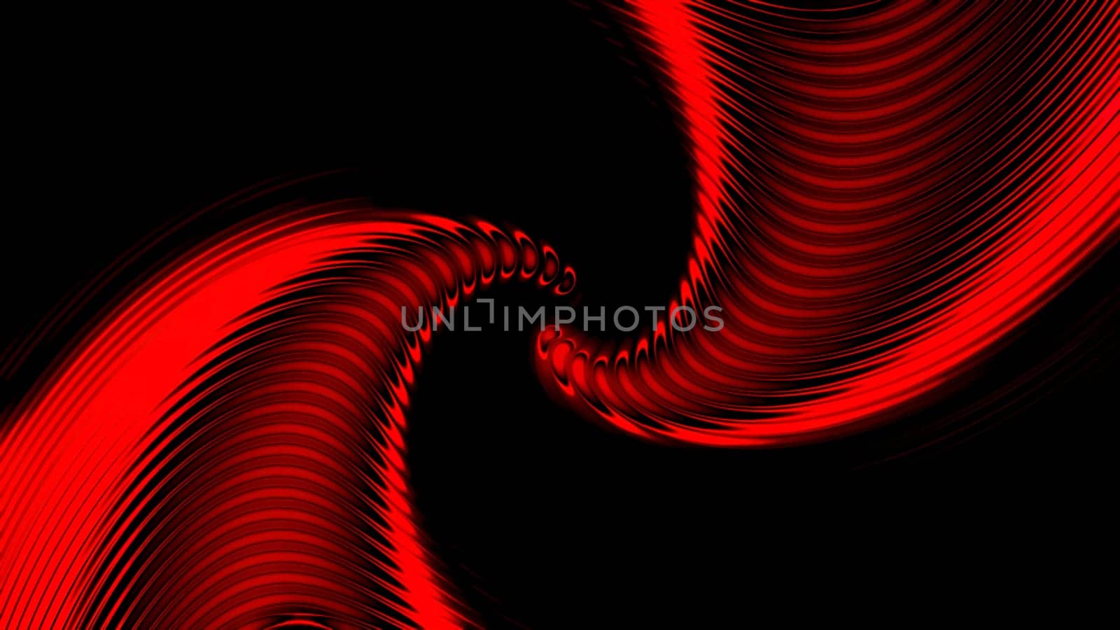Abstract spiral flow with stripes on black background. Motion. Spiral flow with moving stripes. Swirling 3d stream in motion on black background.