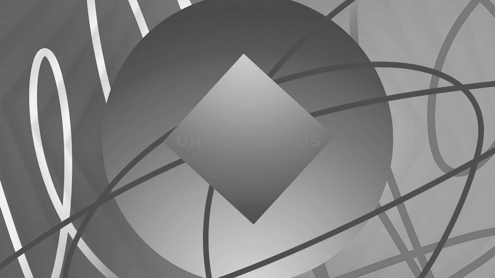 Monochrome shapes in geometric pattern. Motion. Motion of simple shapes and lines looking like pen strokes