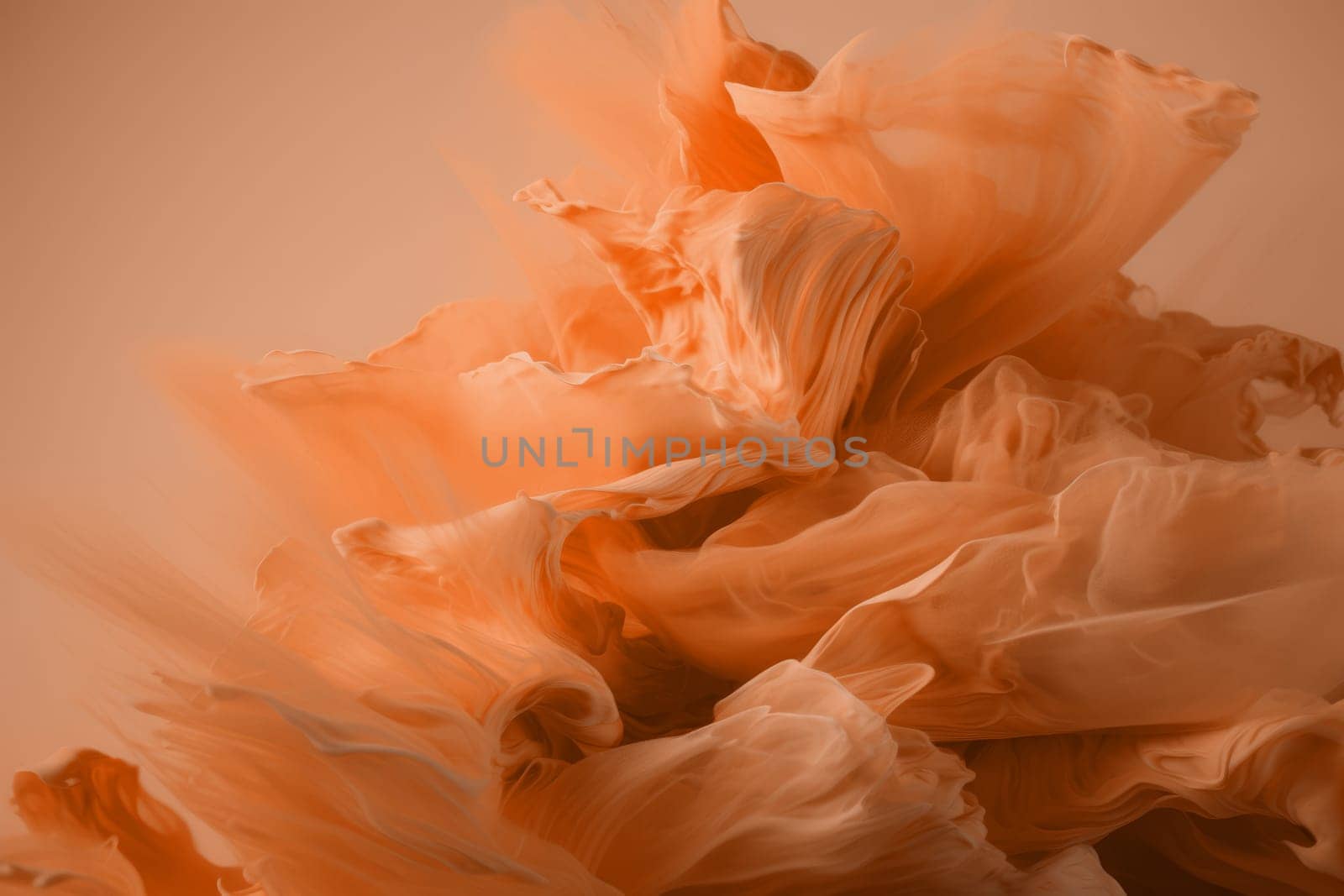 abstract fur natural background, concept color of the year 2024 Peach Fuzz. AI Generated
