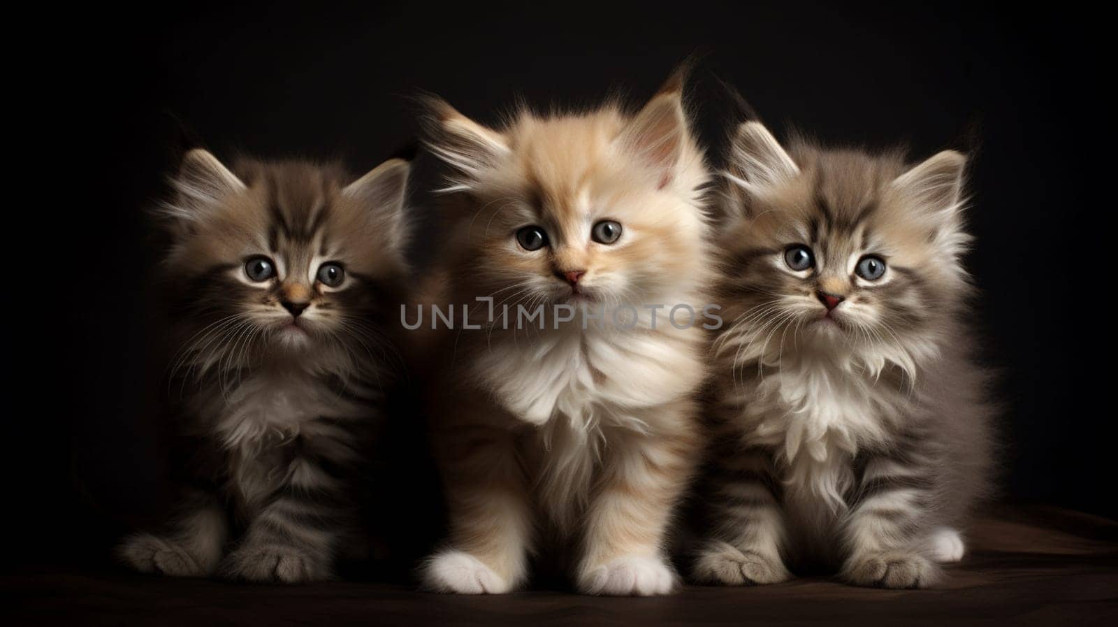 little kittens. selective focus. Generative AI, by mila1784