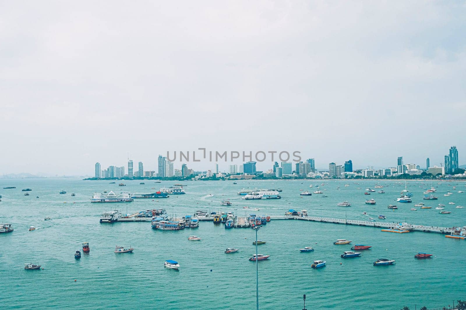 Pattaya Breathtaking Vistas A Stunning View of the City and Speedboat Pier
