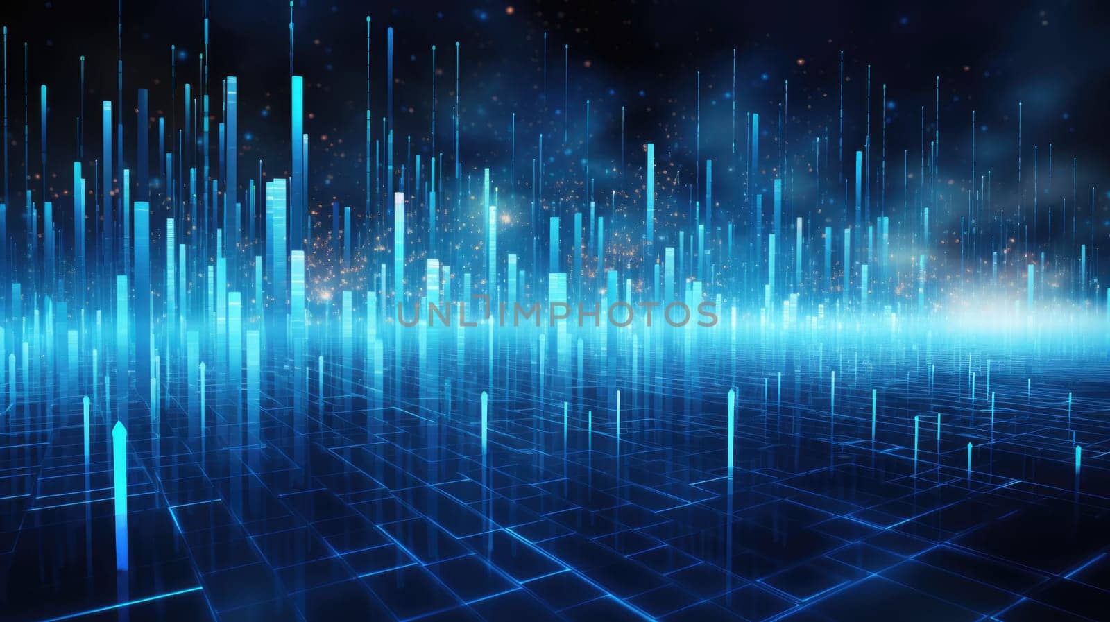 abstract tech futuristic digital background, ai