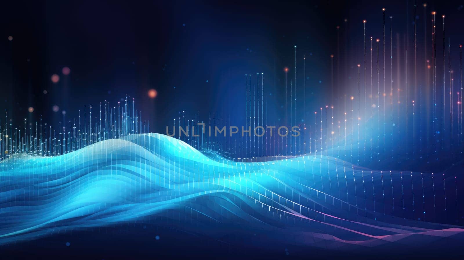 abstract tech futuristic digital background, ai