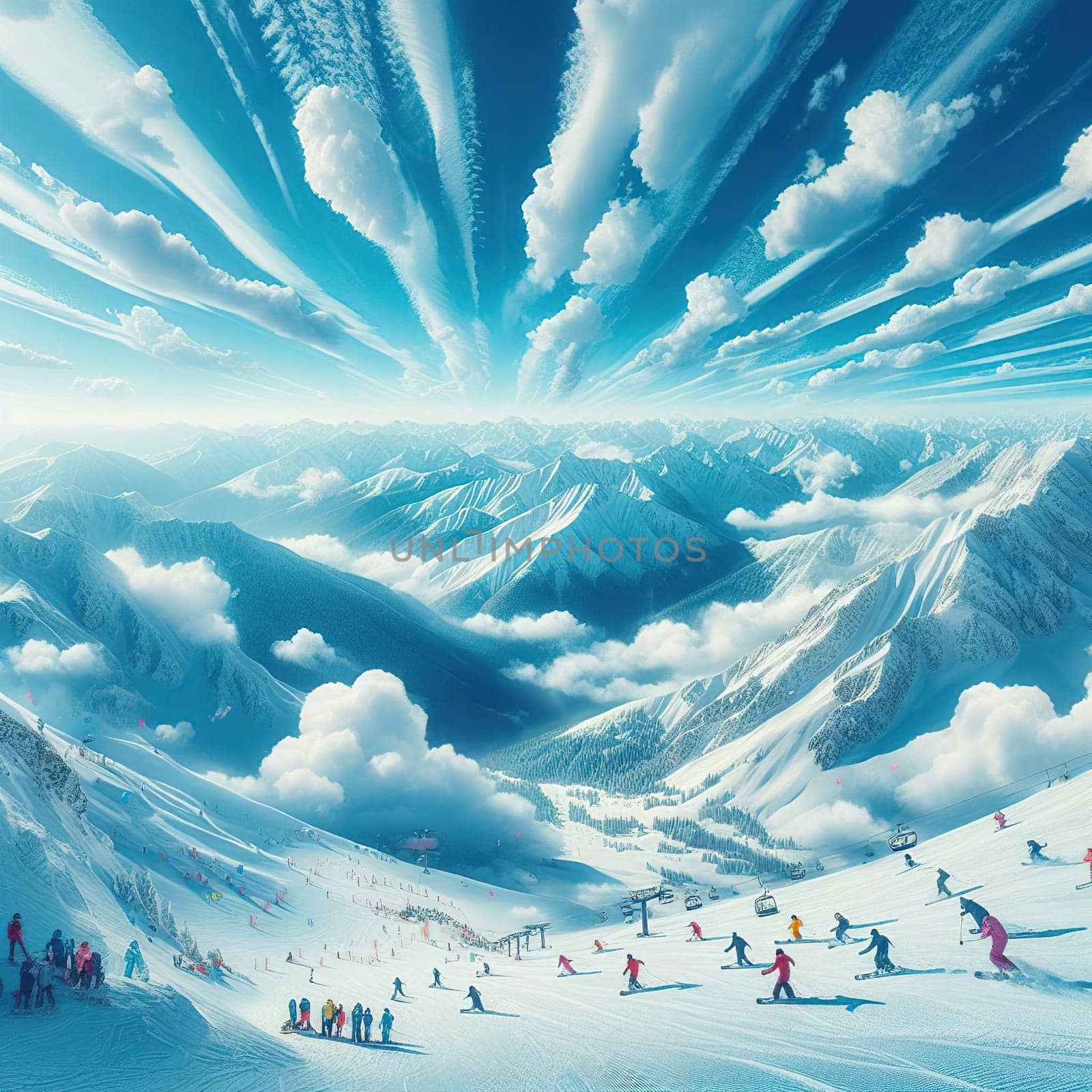 World Snow Day. International Winter Sports Day. Generative AI. High quality photo