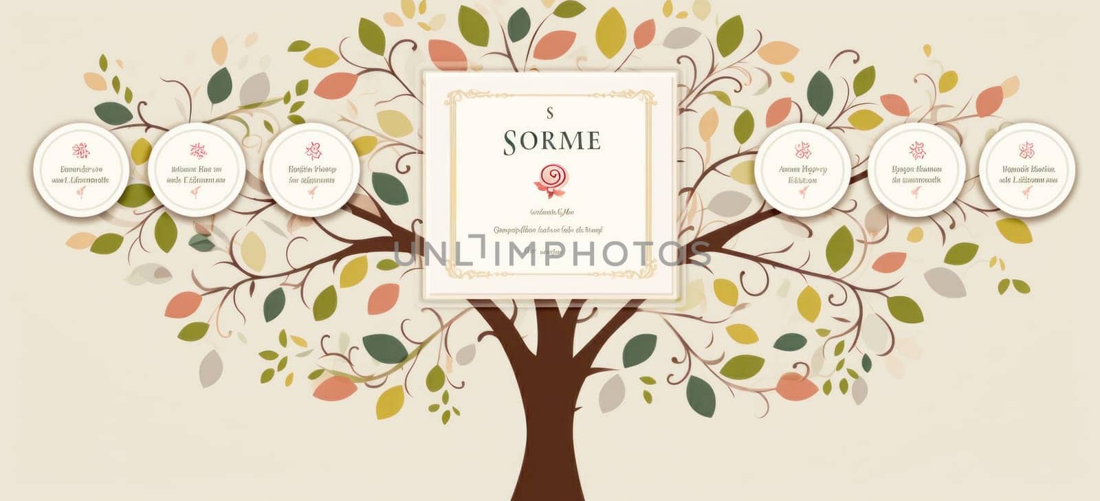 Personalized family tree postcard design by Yurich32