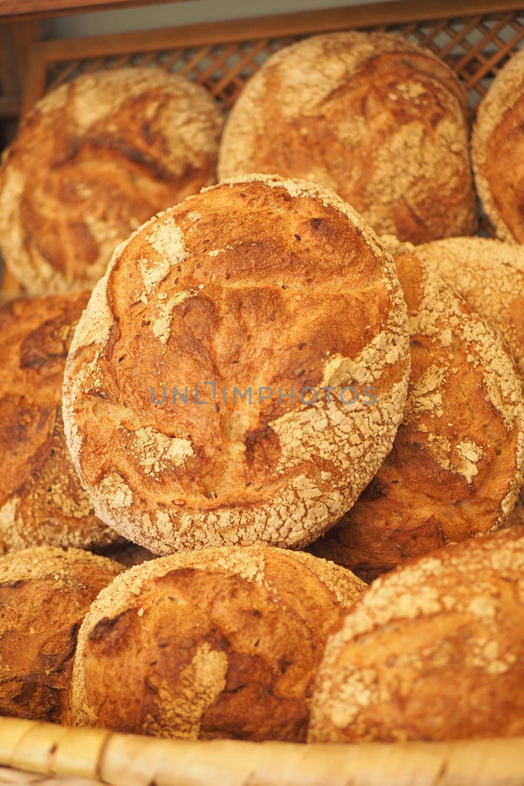 fresh baked breads at Farmers Market shelves in istanbul . by towfiq007