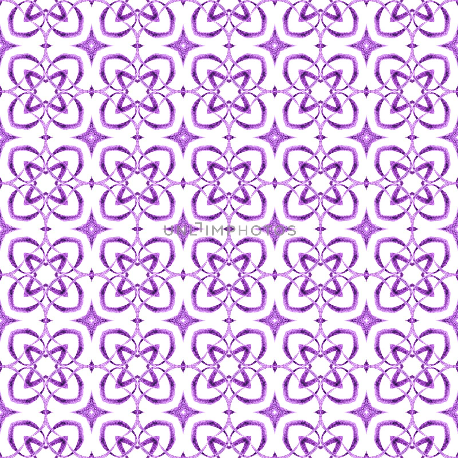Textile ready alive print, swimwear fabric, wallpaper, wrapping. Purple charming boho chic summer design. Organic tile. Trendy organic green border.
