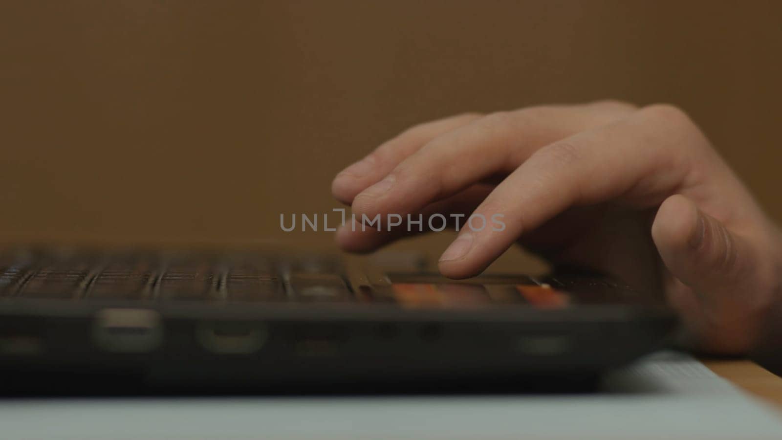 Close up of woman hand touching a tochpad on laptop. Close up of young businesswoman typing on computer laptop at the office or cafe 4K