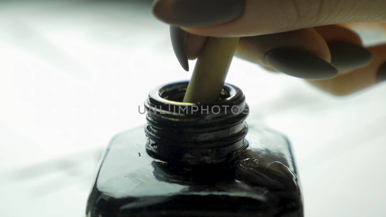 The chinese writing brush and ink. Brush and ink. Traditional accessories for calligraphic writing in Chinese.