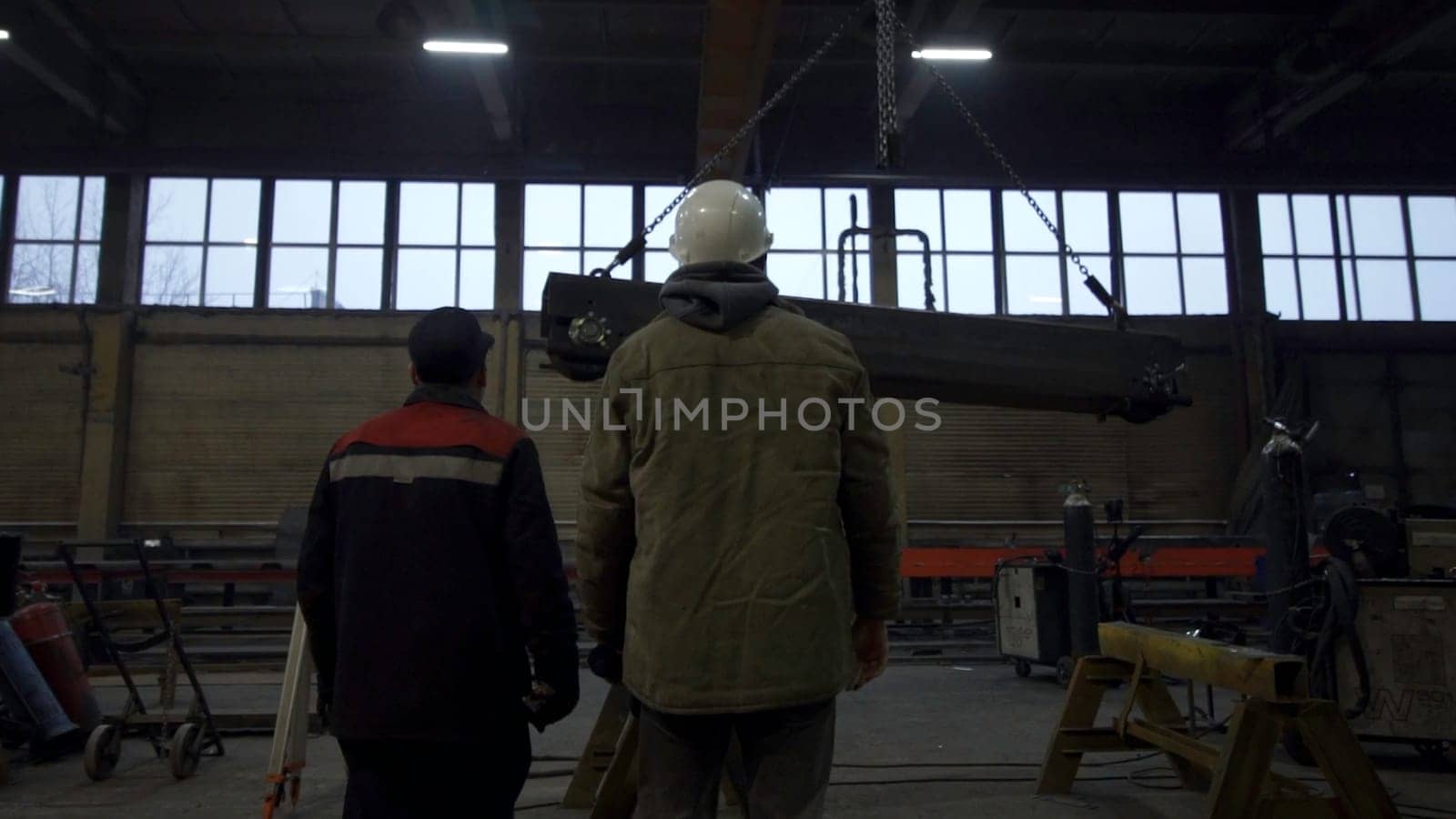 Factory. Clip. The workflow at the factory where the boss controls the production