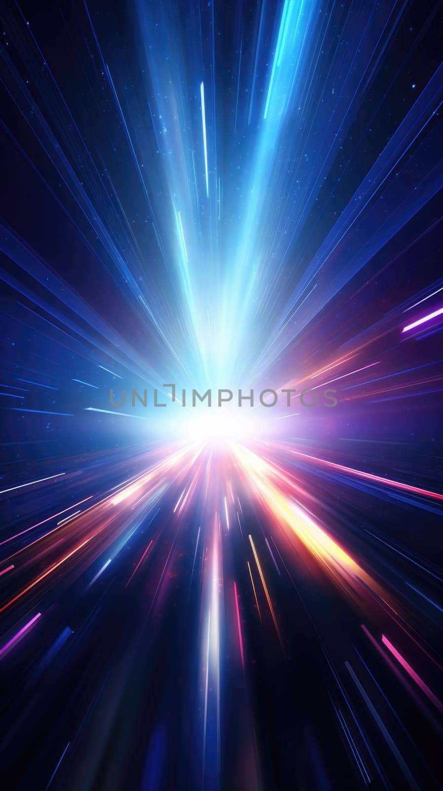 abstract light glowing space background, ai