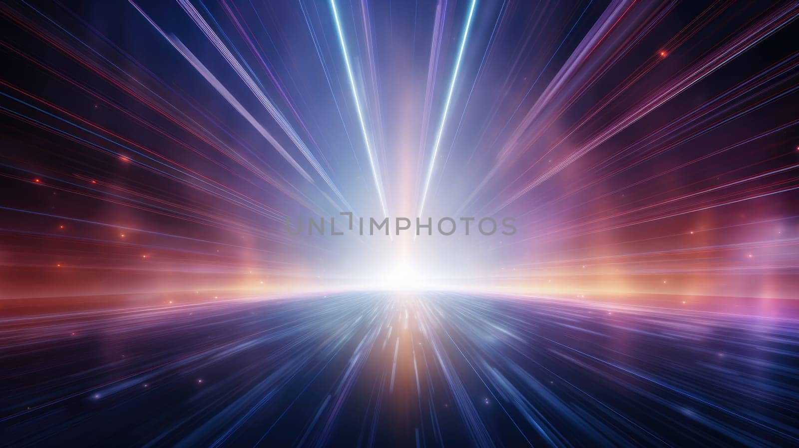 abstract light glowing space background, ai