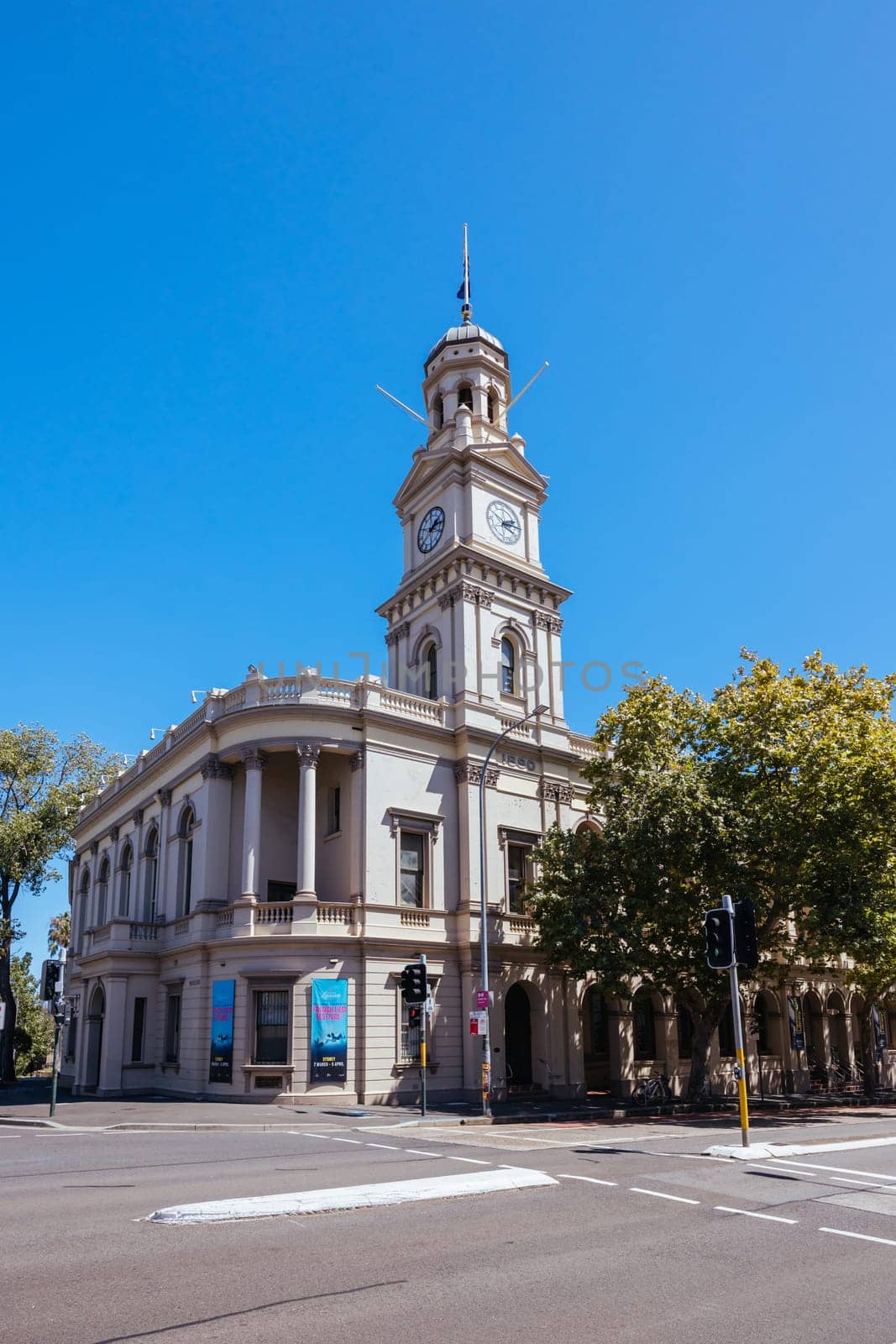 SYDNEY, AUSTRALIA - MARCH 5: Paddington Town Hall on Oxford St on an autumn afternoon in Sydney, New South Wales, Australia