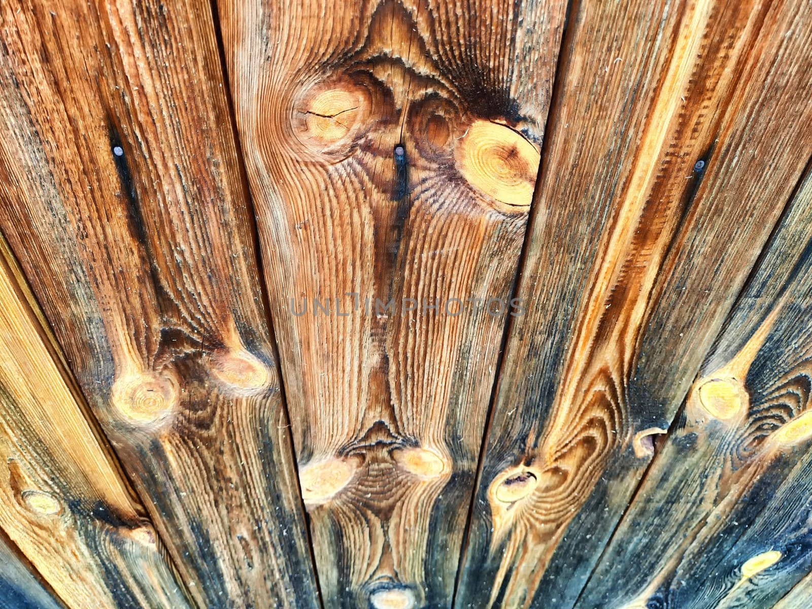 Abstract background with old wooden boards with texture and knots. Pattern, place for text, copy space