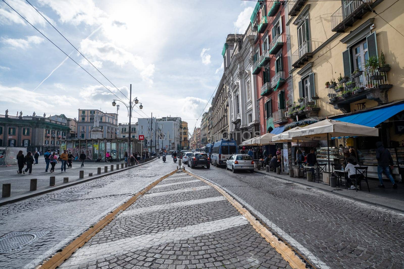 Panorama of Via Toledo main street in the city of Napoli in November 2023. by martinscphoto