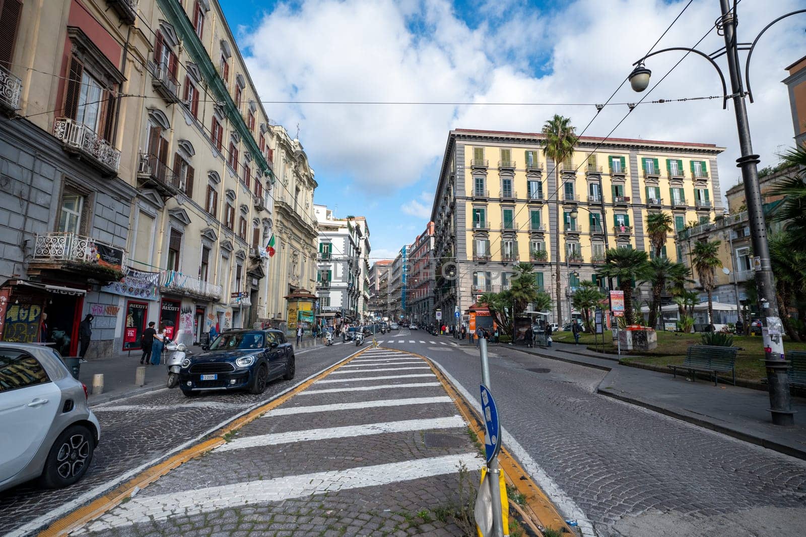 Panorama of Via Toledo main street in the city of Napoli in November 2023. by martinscphoto