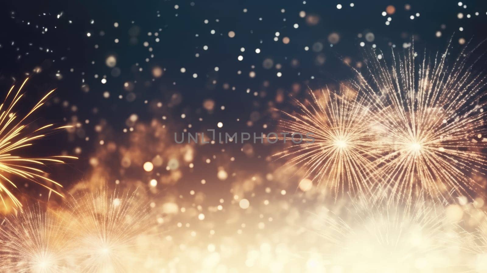 Abstract colored firework background new year celebration 2024 comeliness