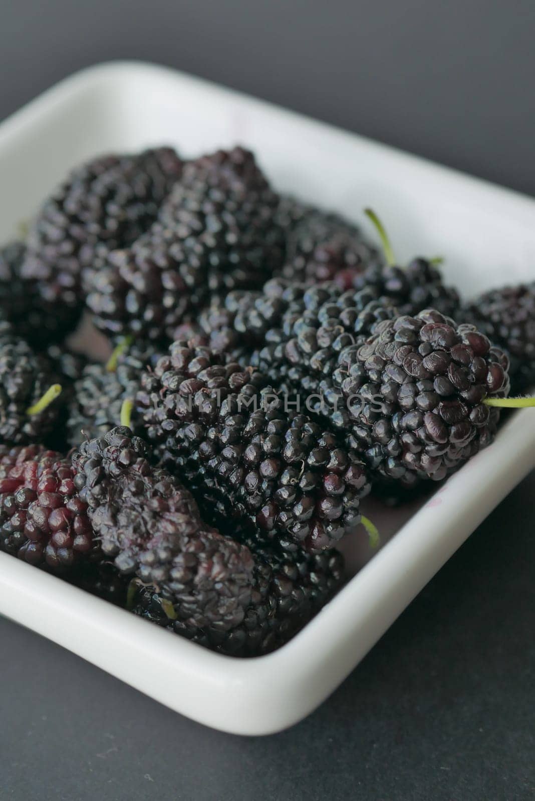 bowl of Fresh Delicious Blackberries by towfiq007