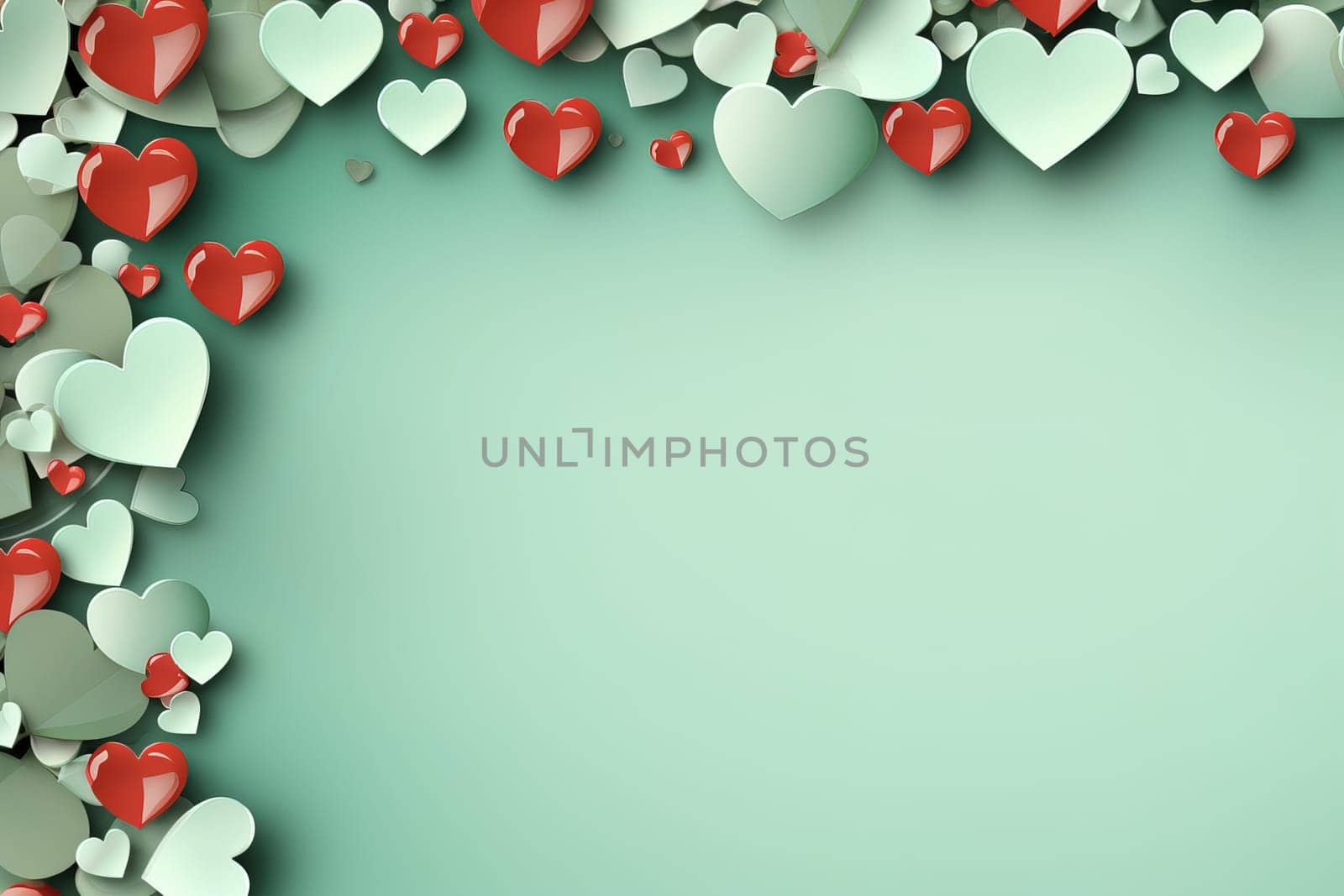 empty frame space blank with Valentine's Theme background, festival Valentines day, generative ai..