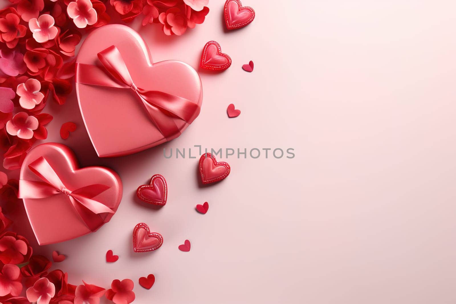 empty frame space blank with Valentine's Theme background, festival Valentines day, generative ai. by Manastrong
