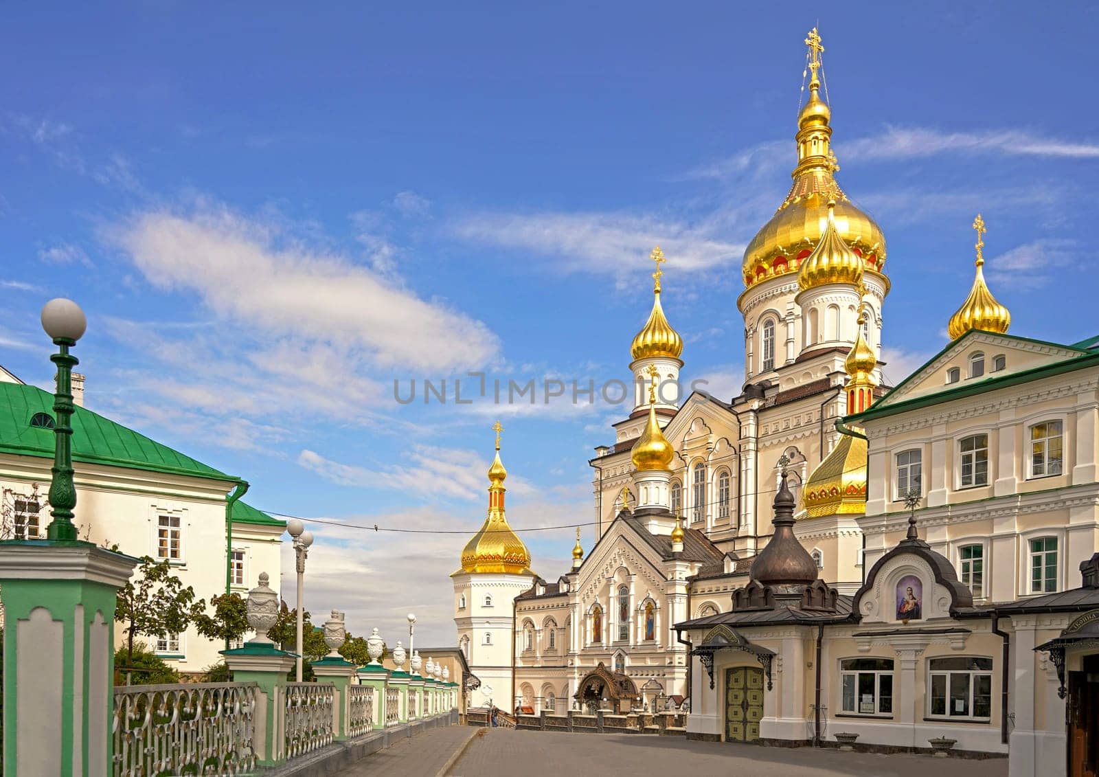 Holy Dormition Pochaev Lavra. Ukraine. Christian Orthodox architectural complex and monastery