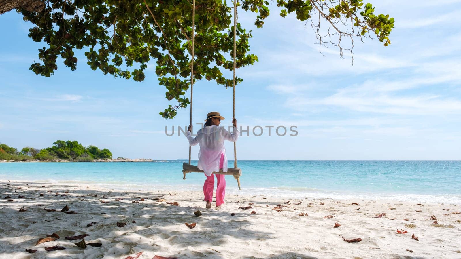 Koh Samet Island Rayong Thailand, white tropical beach of Samed Island with a turqouse colored ocean by fokkebok