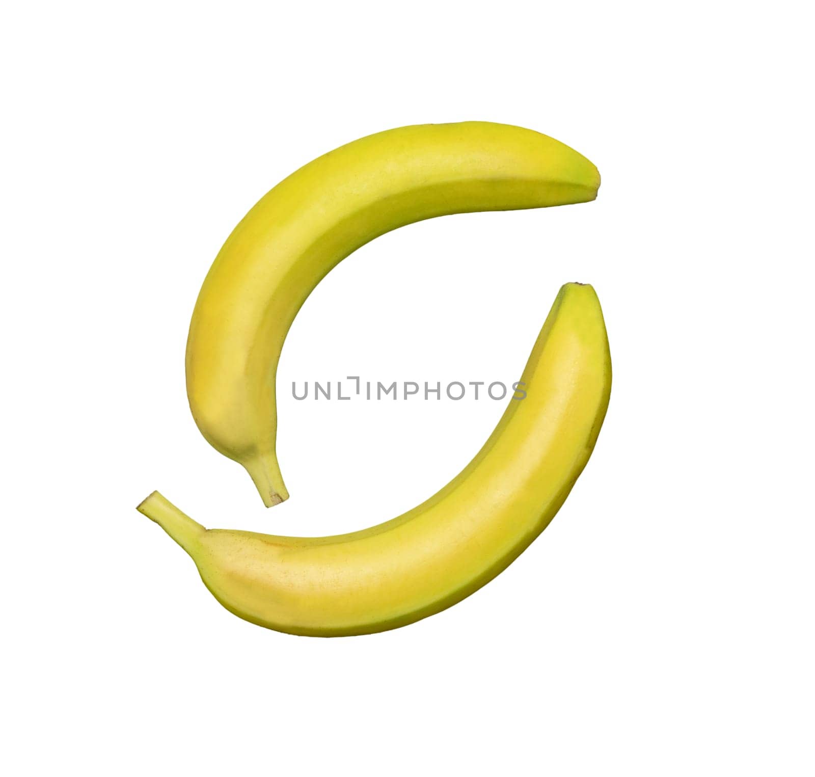 two bananas on a transparent background