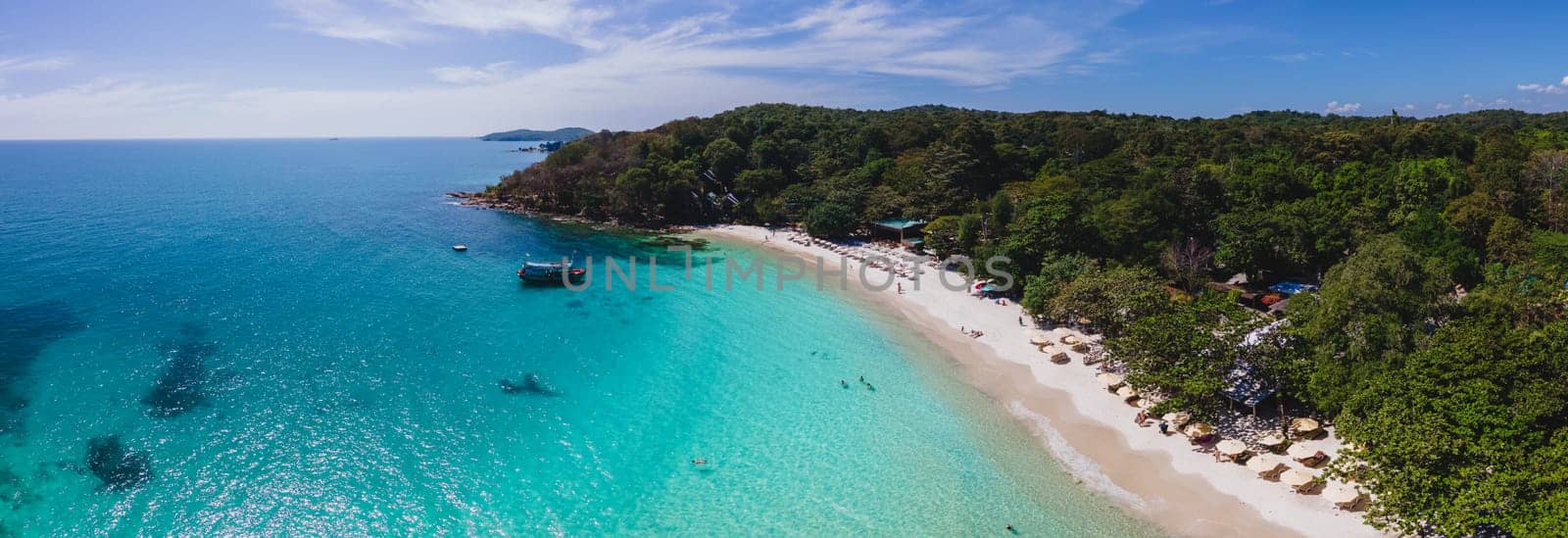 Koh Samet Island Thailand, aerial drone view from above at the Samed Island in Thailand by fokkebok